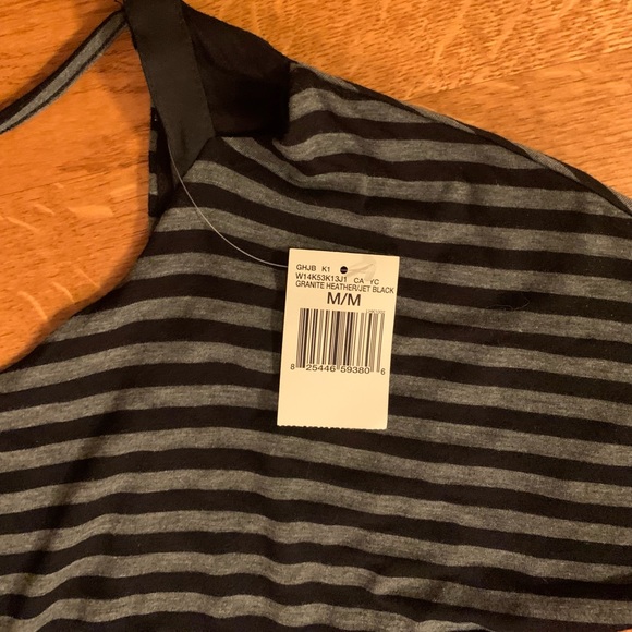Guess Dress Black And Grey Striped Size Medium - Picture 4 of 7